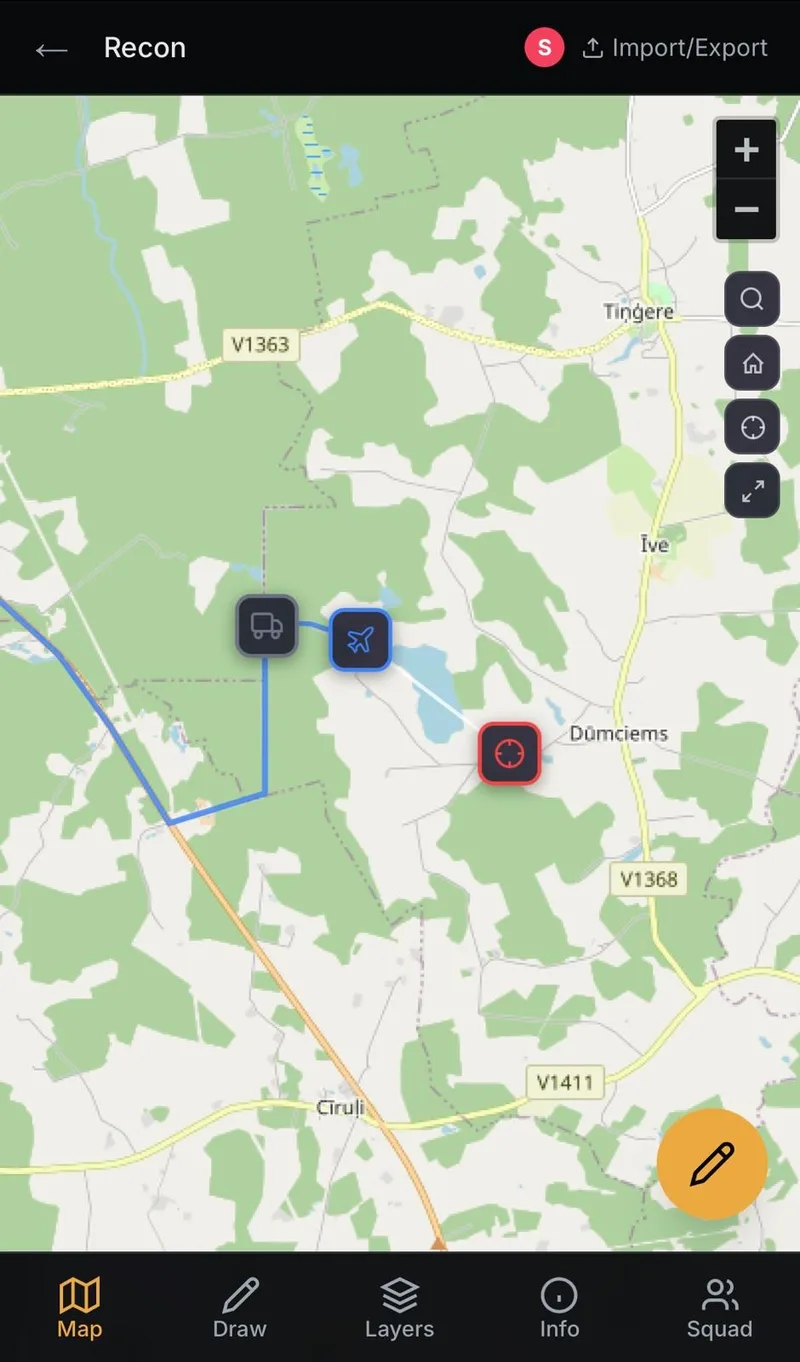 OnVector running on a phone in the field